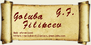 Goluba Filipčev vizit kartica